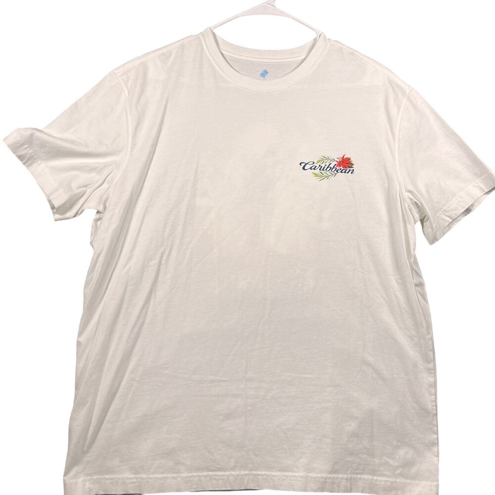 Caribbean T-Shirt Men's L 100% Cotton Parrot Graphic Tee
